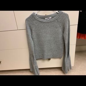 Grey bell sleeve sweater
